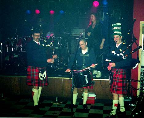 Bagpipers on Stage
